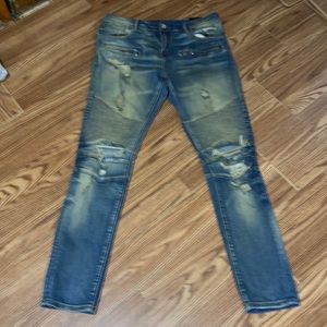 Men’s Embellish Biker Jeans Size 34